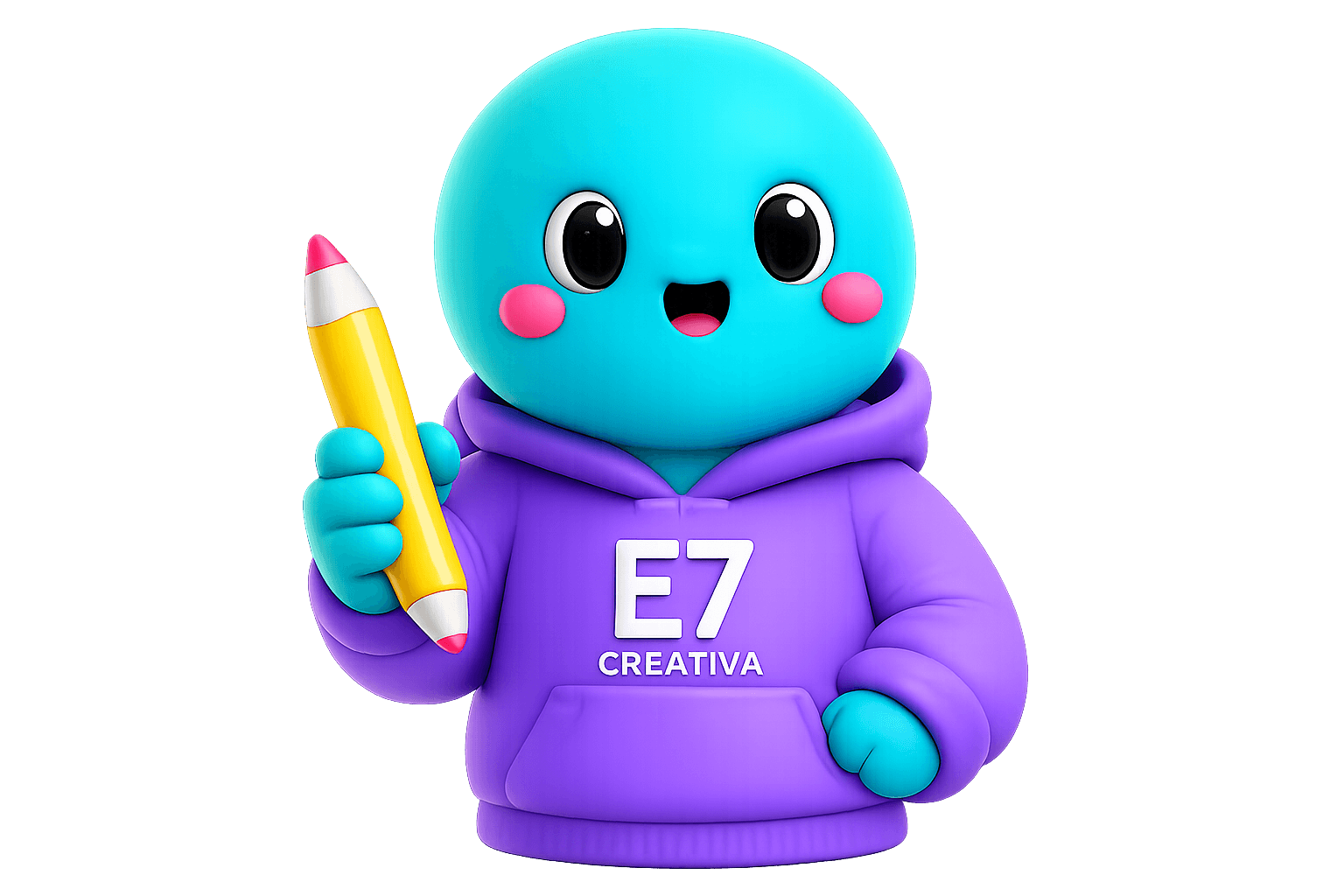 Mascota E7 con lapiz
